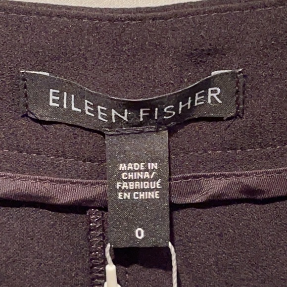NWT EILEEN FISHER 100% SILK CREPE TROUSERS SZ 0 - Picture 10 of 11